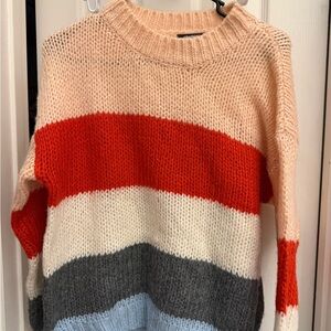 Striped Knit Women's Sweater